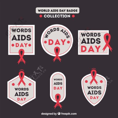 世界爱滋病日徽章