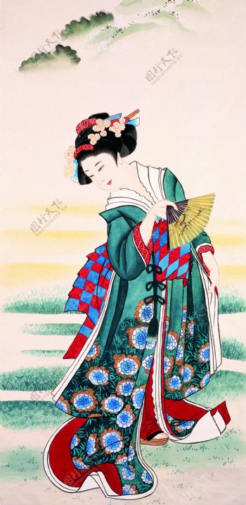 日本女人装饰画