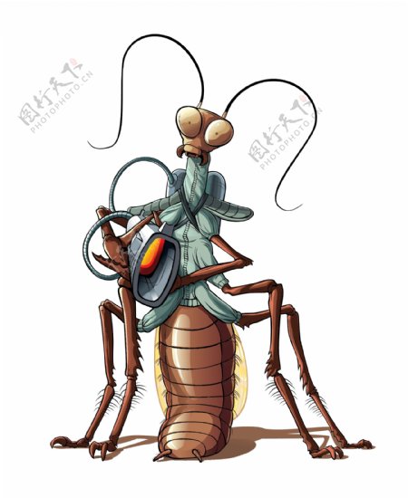 卡通蚊子插画