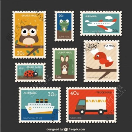 可爱的邮政邮票收藏