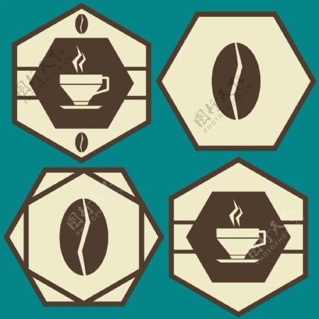 咖啡图标设计矢量