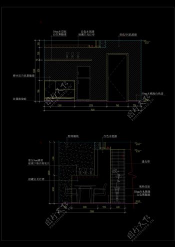 餐厅施工图cad图纸