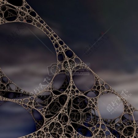 格塔给予3D结构抽象分形技术能源业线