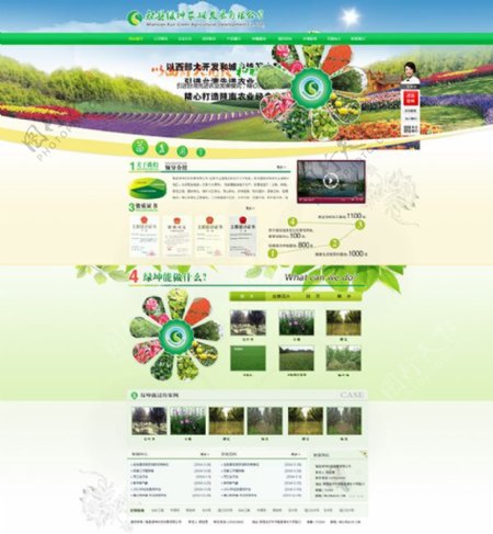 农林发展公司网页PSD分层素材