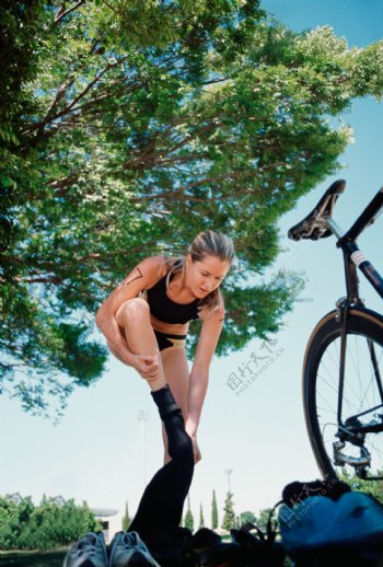 女子自行车运动员