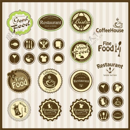 绿色健康食品标签图片