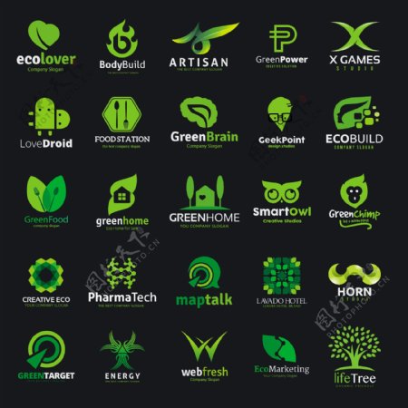 绿色植物图标