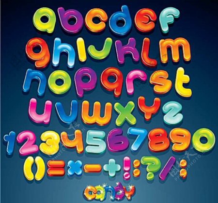 矢量字母数字设计