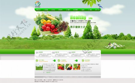 绿色网页蔬菜