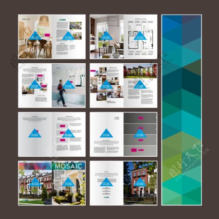 几何装饰宣传画册设计画册版式设计下载