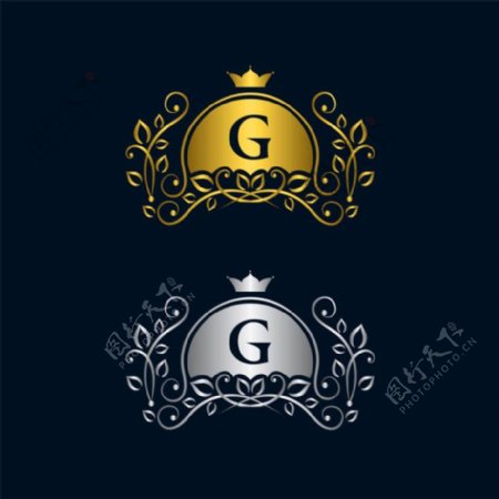 银色花纹G标志图片