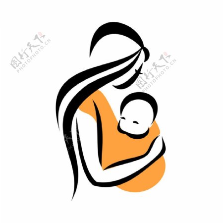 橙色母婴标志图片