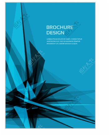 创意3D背景公司展板画册单页