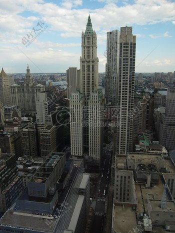 纽约市的远景图