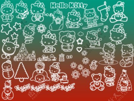 HelloKitty圣诞节猫猫笔刷下载