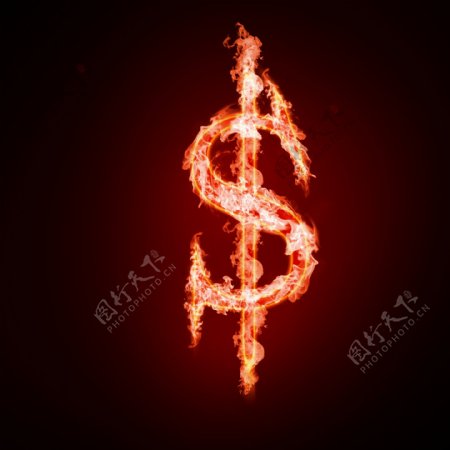 燃烧的美元符号