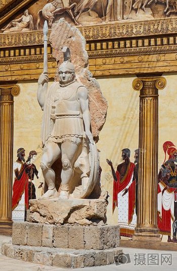 罗马帝国的勇士雕像