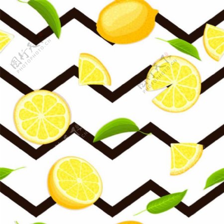 柠檬锯齿背景图片