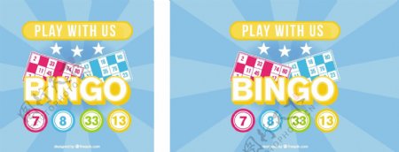 bingo游戏元素艺术字设计背景