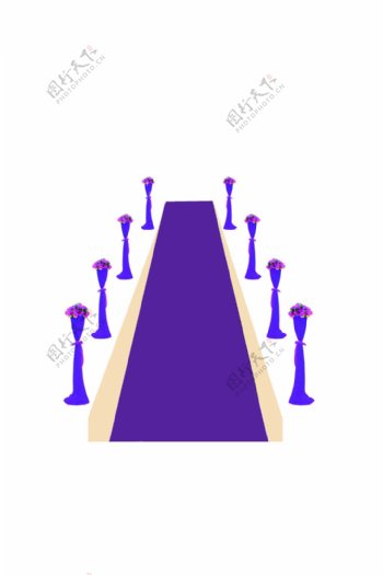 紫色婚礼路引