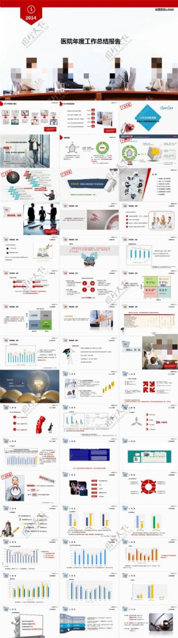 医院年度工作总结汇报通用ppt模板