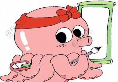 章鱼海洋动物卡通动物日本矢量素材ai格式09
