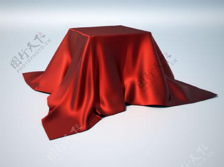 红色丝绸台布