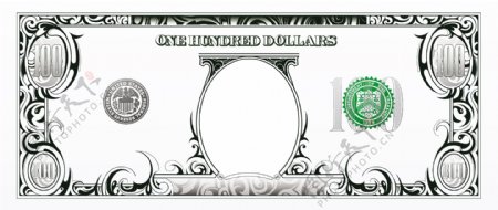 美元钞票花纹装饰矢量素材