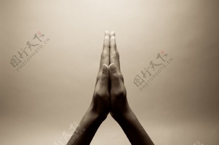 双手合十祈祷图片