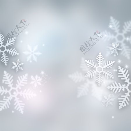 白色雪花背景素材图片