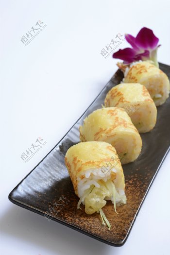 皮蛋虾卷日式风味图片