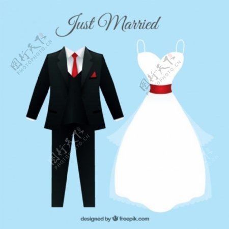 优雅的婚礼服和新娘礼服