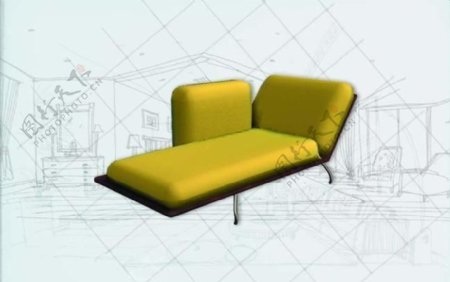 国际主义家具沙发0273D模型