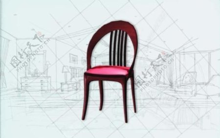 国际主义家具椅子0063D模型