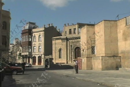 阿塞拜疆老城巴库证券的录像视频免费下载