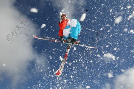 滑雪摄影图片