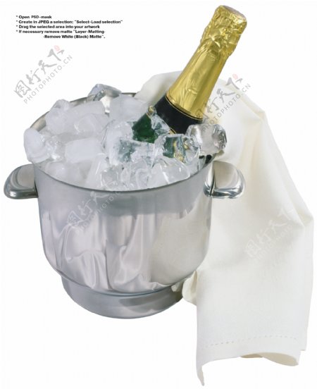 香槟冰块图片