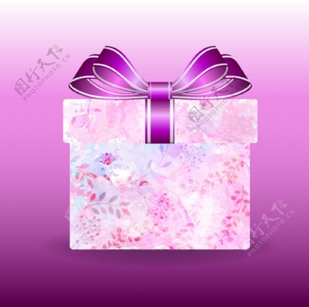 紫色唯美礼品盒