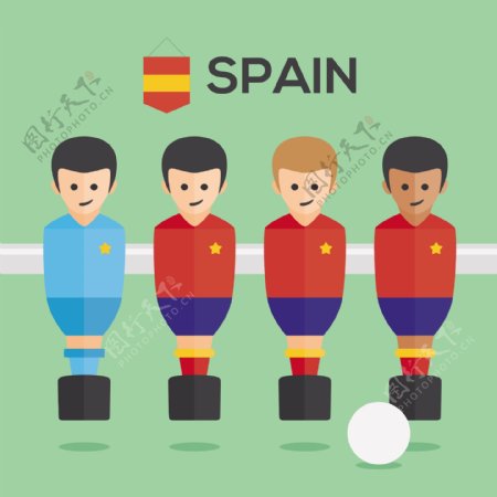 桌上足球西班牙球员