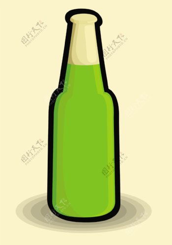 复古啤酒瓶形状