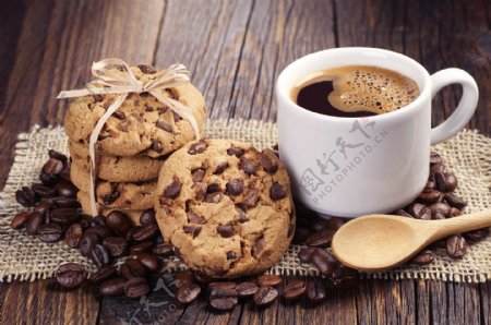 饼干与咖啡图片