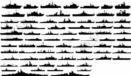 海军舰队矢量素材