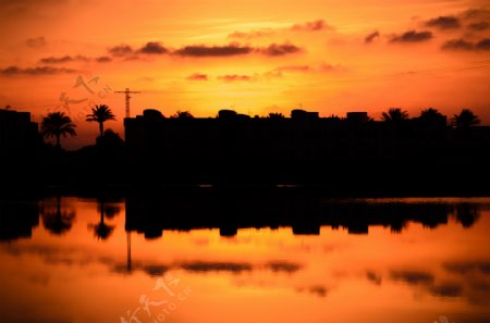 伊比沙岛黄昏景色