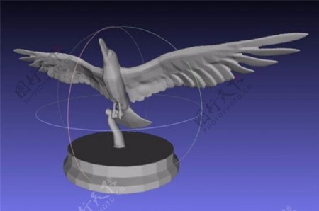 空间三维立体鸟3D打印模型