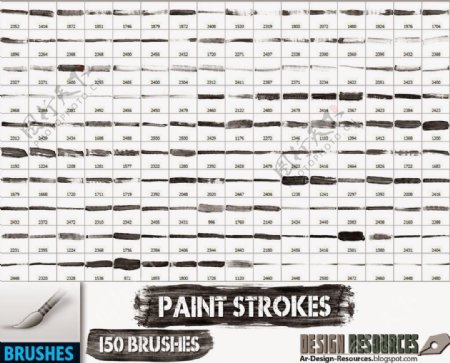 150种超级油漆水墨划痕样式PS笔刷下载