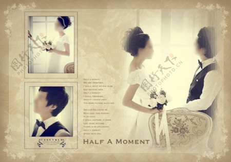 韩式婚纱相册模板设计PSD素材下载