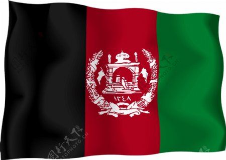阿富汗国旗矢量