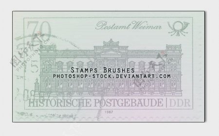 欧美邮票素材photoshop笔刷下载