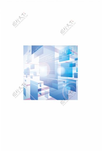 蓝色科技抽象背景矢量素材图片
