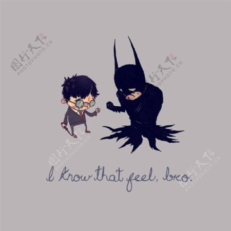 位图T恤图案英文蝙蝠侠色彩免费素材